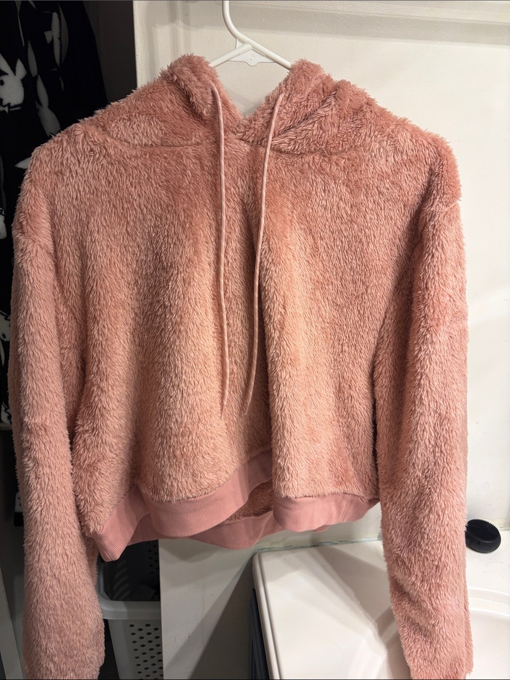 Plush Hooded Fleece Jacket - Blush Pink